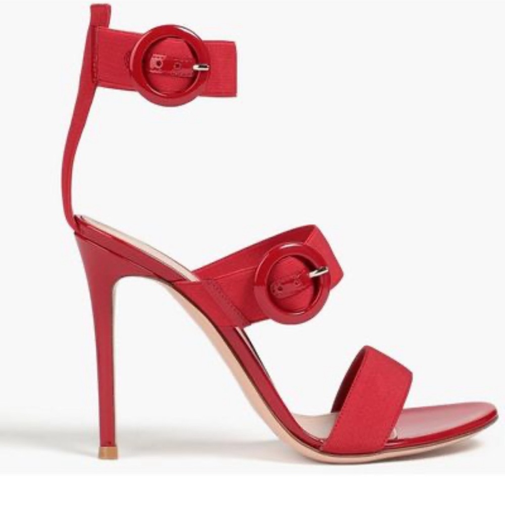 Gianvito Rossi red strappy heels